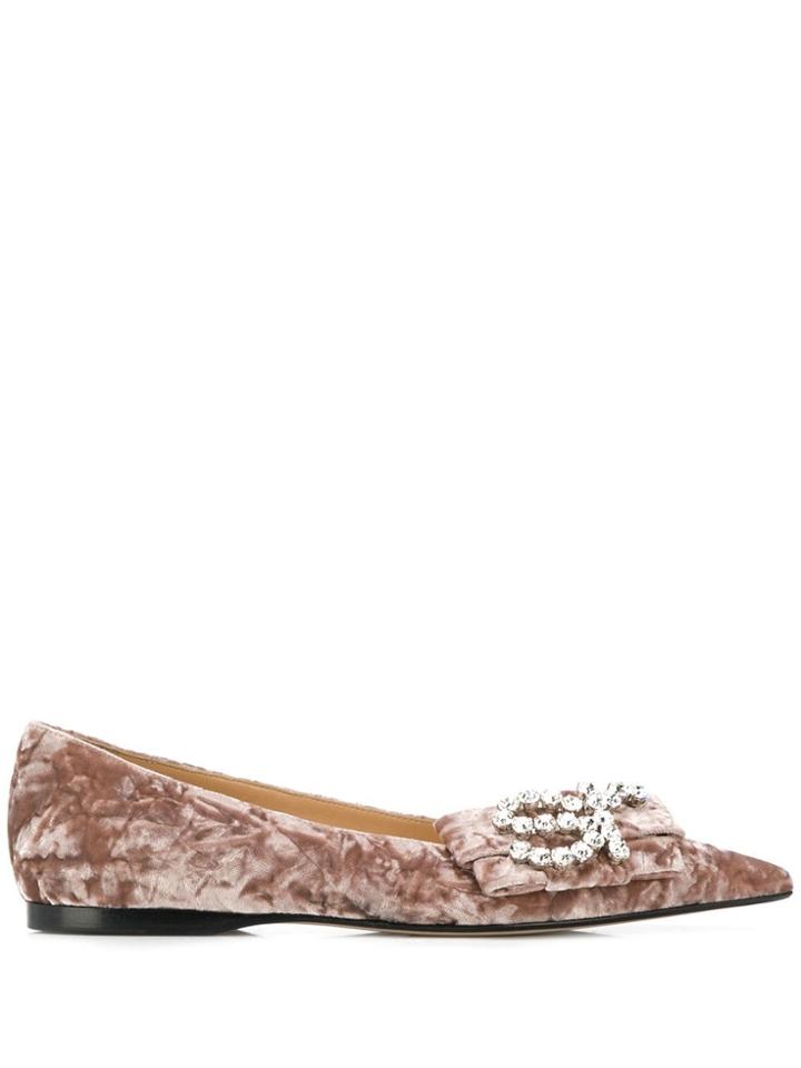 Sergio Rossi Sr Icona Ballerina Flats - Pink