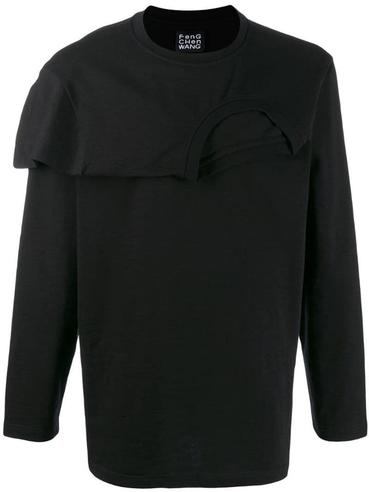 Fengchen Wang Double Layer Jersey Top - Black
