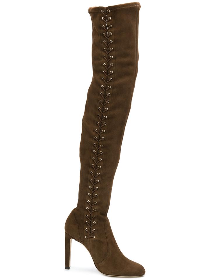 Jimmy Choo Marie 100 Boots - Brown