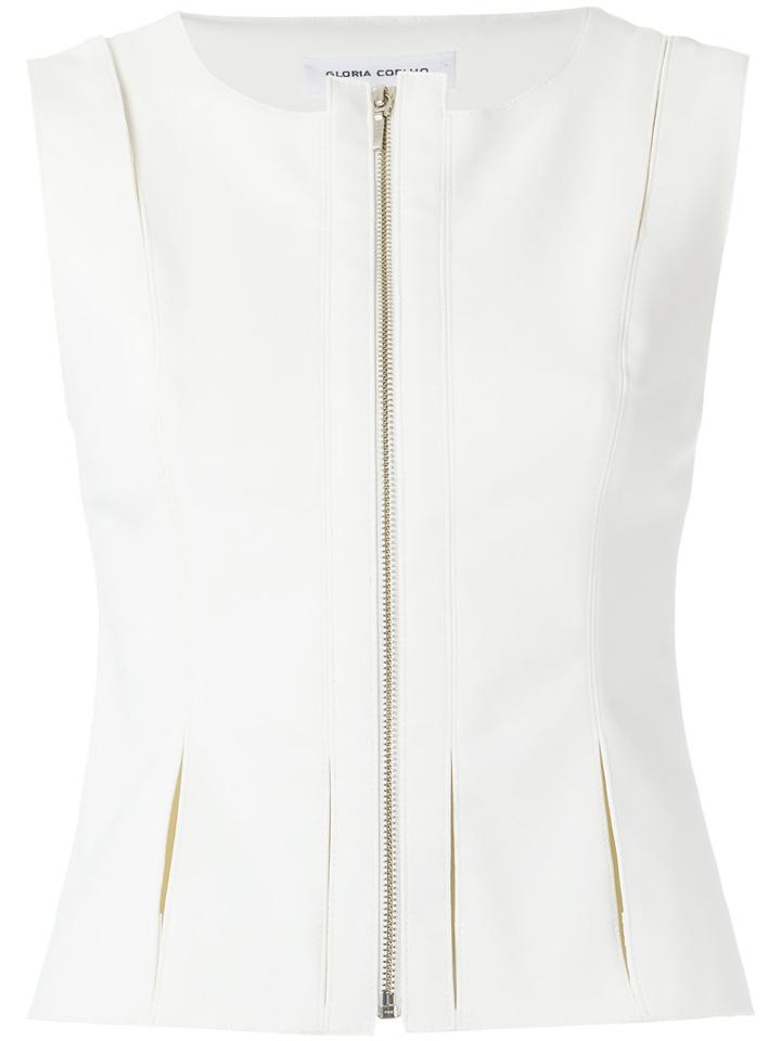 Gloria Coelho - Panelled Top - Women - Polyamide/spandex/elastane - 40, Women's, White, Polyamide/spandex/elastane