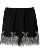 Mcq Alexander Mcqueen Lace Trim Shorts, Women's, Size: 42, Black, Silk/polyamide