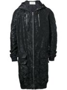 Strateas Carlucci Hooded Long Bomber Jacket