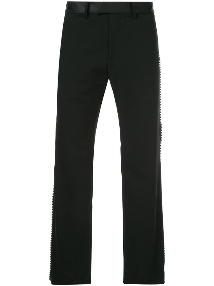 Facetasm Side Stud Flared Trousers - Black