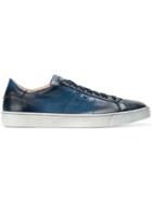 Santoni Distressed Low Top Sneakers - Blue