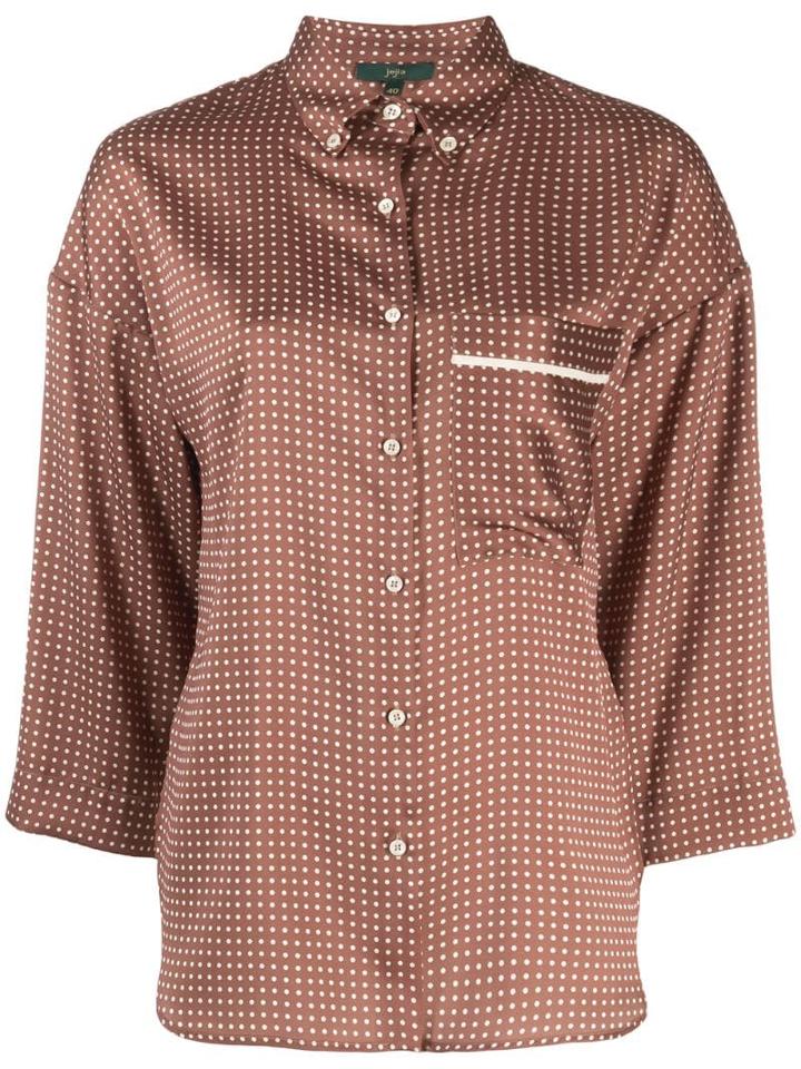 Jejia Polka Dot Blouse - Brown
