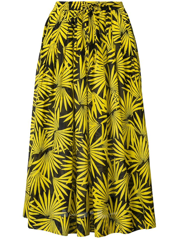 Dvf Diane Von Furstenberg Pleated Daffodil Skirt - Yellow & Orange
