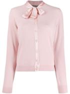 Alberta Ferretti Bow Detail Cardigan - Pink