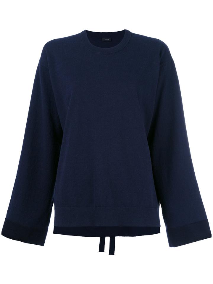Joseph - Rear-belt Sweatshirt - Women - Cotton - S, Women's, Blue, Cotton