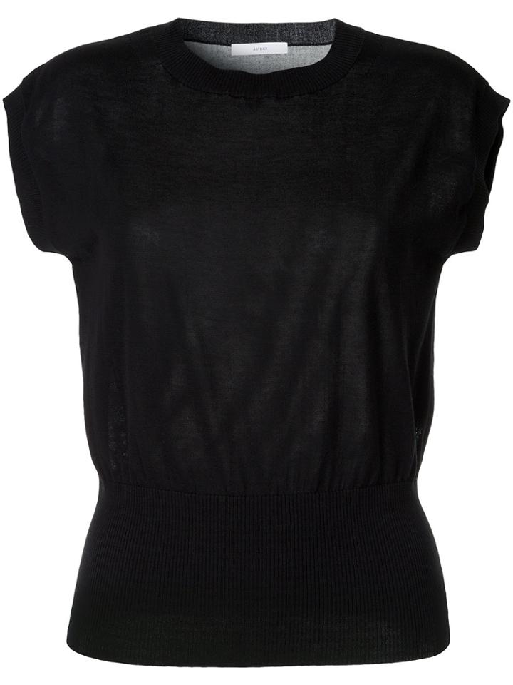 Astraet Short Sleeved Knit Top - Black