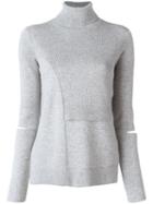 Proenza Schouler Cut Out Detail Jumper, Women's, Size: Large, Grey, Wool/cashmere/spandex/elastane