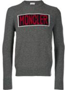 Moncler Intarsia Logo Sweater - Grey