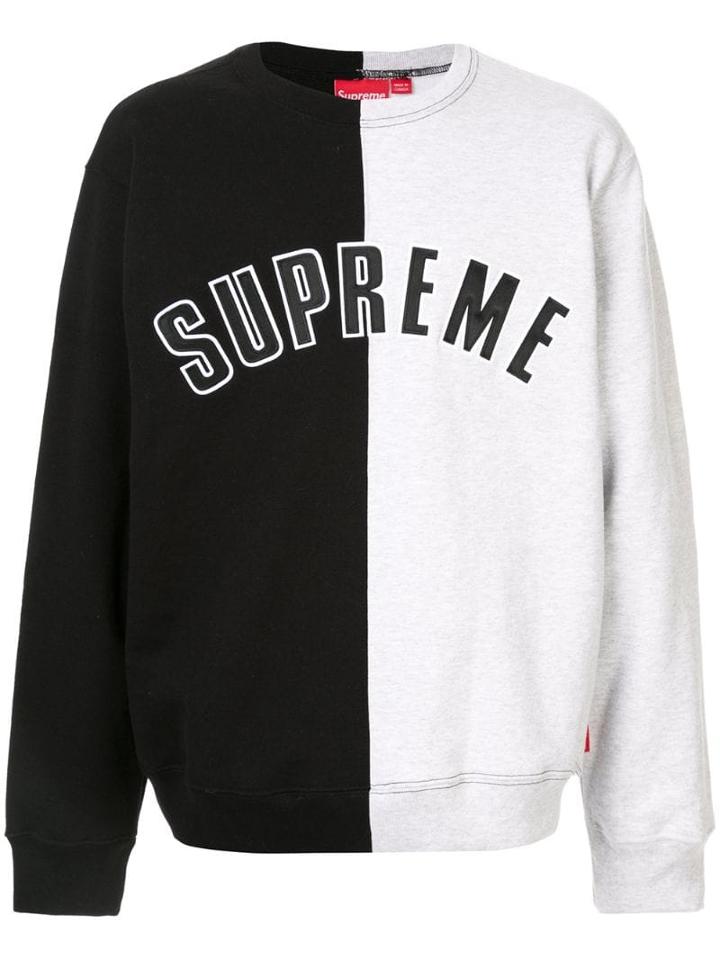 Supreme Split Crewneck Sweatshirt - Black