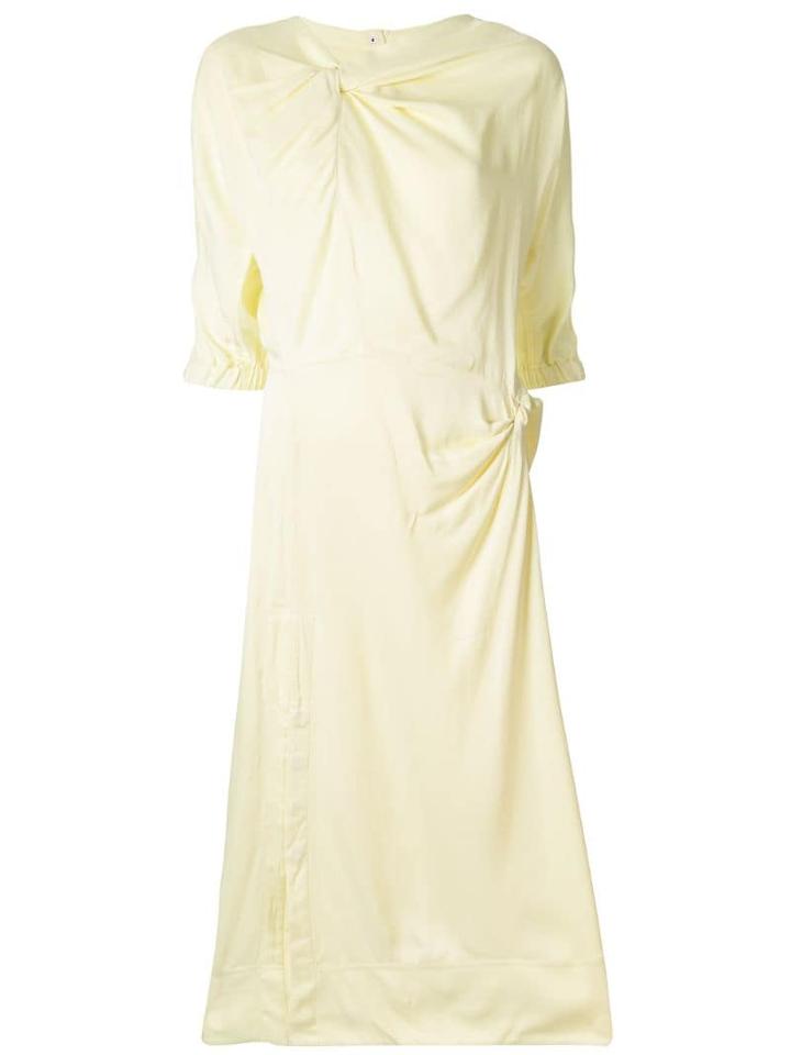 3.1 Phillip Lim Ruched Detail Midi Dress - Yellow