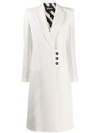 Just Cavalli A-line Button Up Coat - White