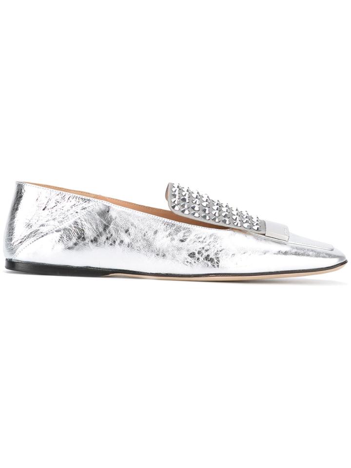 Sergio Rossi Embellished Loafers - Metallic