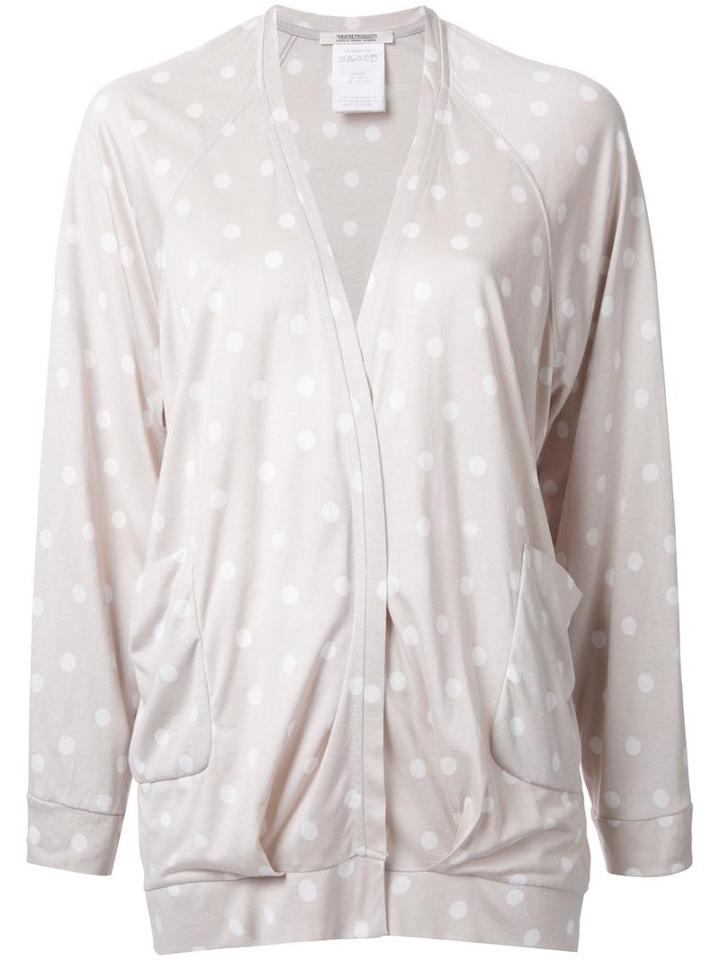 Theatre Products Polka Dots Cardigan, Women's, Nude/neutrals, Rayon/cotton