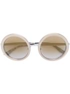 Dolce & Gabbana Eyewear Round Frame Oversized Sunglasses - Metallic
