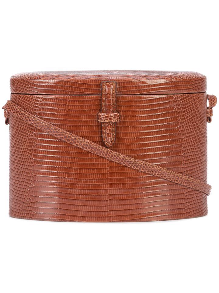 Hunting Season Buckle Box Crossbody Bag - Brown
