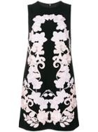 Dolce & Gabbana Floral Embroidered Shift Dress - Black