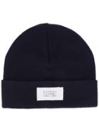 Givenchy Logo Patch Beanie - Blue