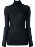 Haider Ackermann Roll Neck Sweater, Women's, Size: Small, Black, Nylon/rayon/wool/virgin Wool