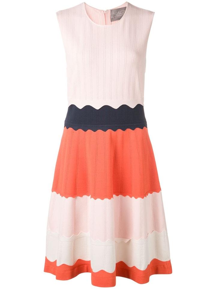 Lela Rose Knitted Fit-and-flare Dress - Pink