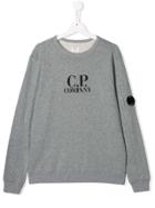 Cp Company Kids Teen Logo Print Sweatshirt - Grey