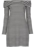 Trina Turk Striped Off Shoulder Dress