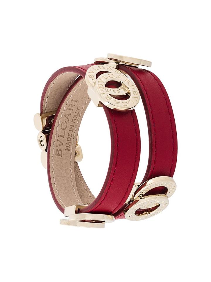Bulgari Circular Double Bracelet, Women's, Red