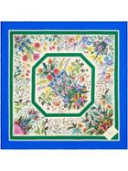 Gucci Foulard In Seta Con Stampa Floreale - Nude & Neutrals