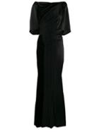 Talbot Runhof Ruffled Long Dress - Black