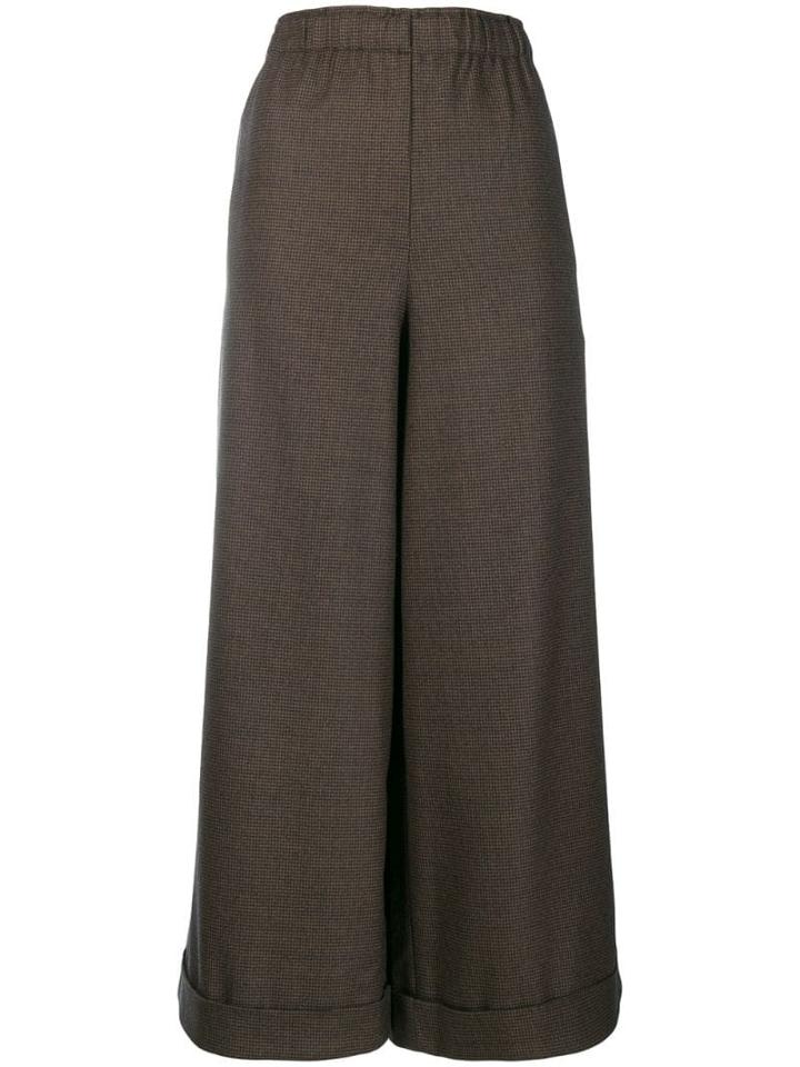 Daniela Gregis High-waisted Wide Trousers - Brown