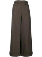Daniela Gregis High-waisted Wide Trousers - Brown