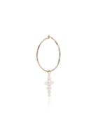 Sophie Bille Brahe Fellini Cross Hoop Earring - Gold