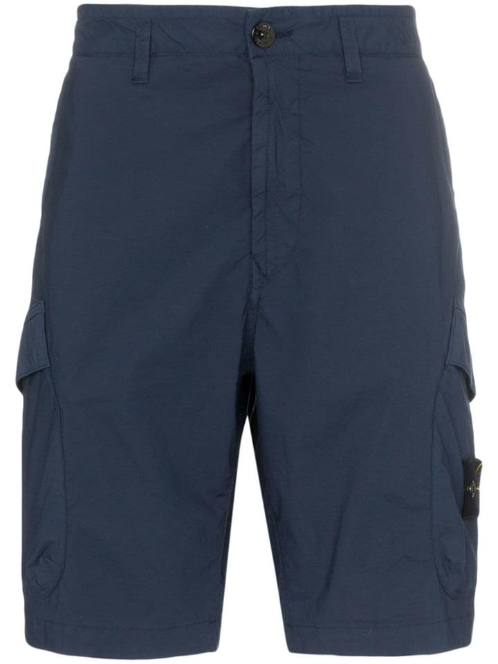 Stone Island Utility Pocket Cargo Shorts - Blue