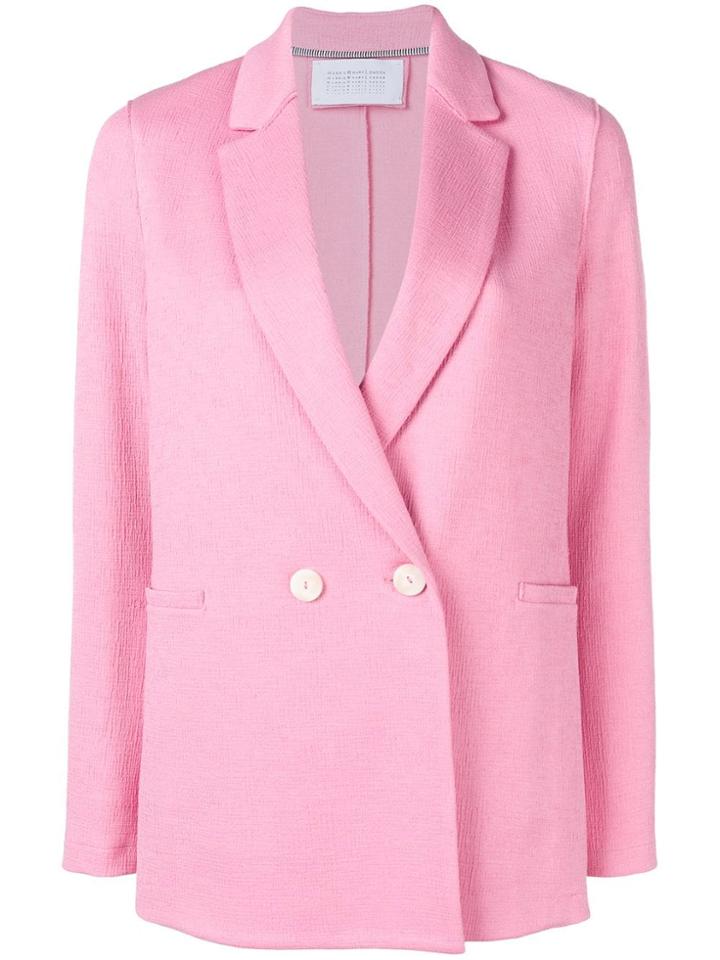Harris Wharf London Classic Double-breasted Blazer - Pink