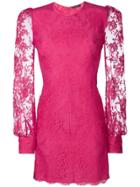 Alexander Mcqueen Lace Mini Dress - Pink