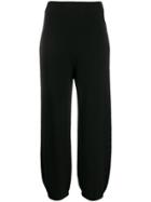 Circus Hotel Ribbed Knit Straight Trousers - Black