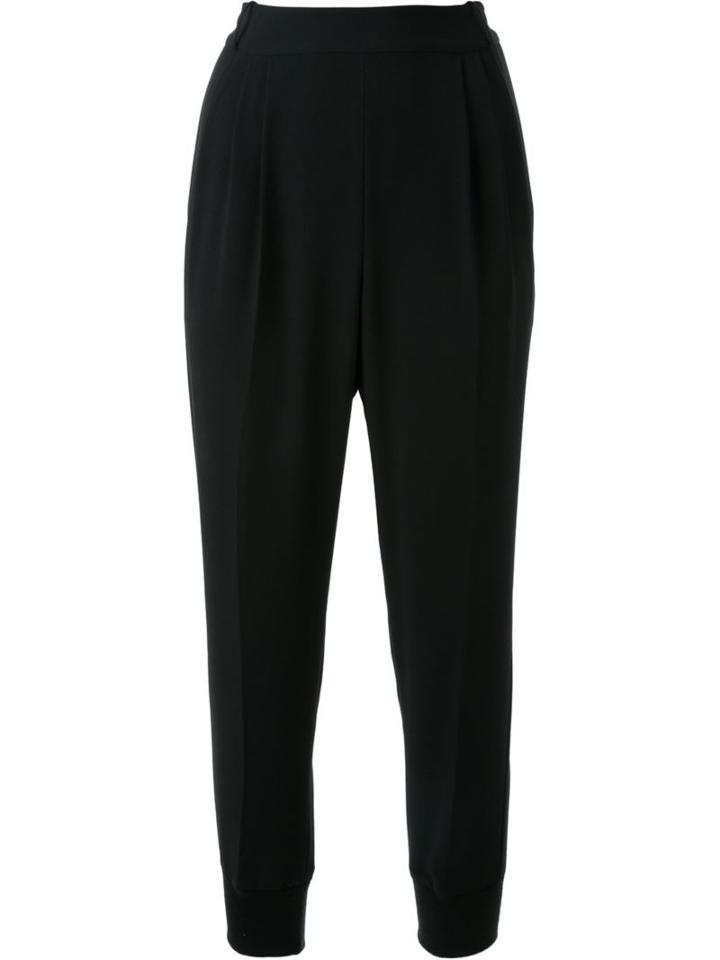 Muveil Tapered Trousers, Women's, Size: 36, Black, Acrylic/cupro/wool