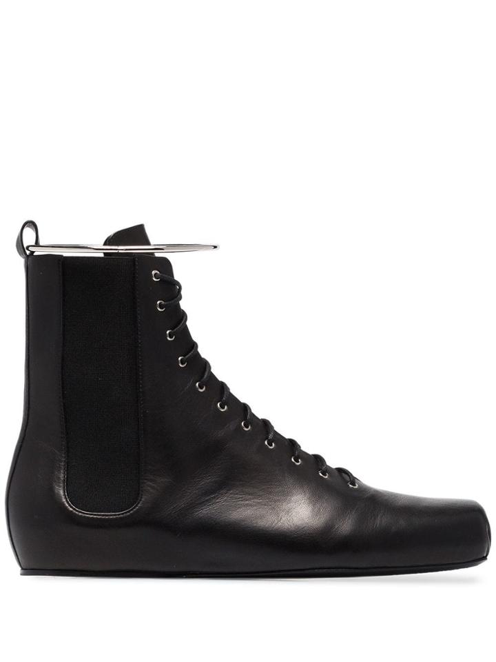 Jil Sander Ankle Bracelet High-top Sneakers - Black