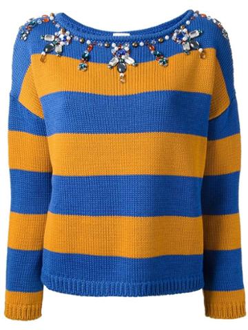 Stella Jean Embellished Striped Jumper