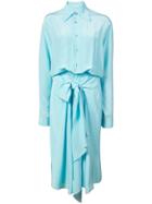 Tome Flared Midi Shirt Dress - Blue
