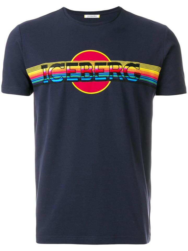 Iceberg Logo Embroidered T-shirt - Blue