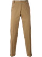 Paul Smith Tailored Slim-fit Trousers, Men's, Size: 30, Brown, Cotton/elastodiene