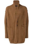 Isabel Benenato Buttoned Long Cardigan - Nude & Neutrals
