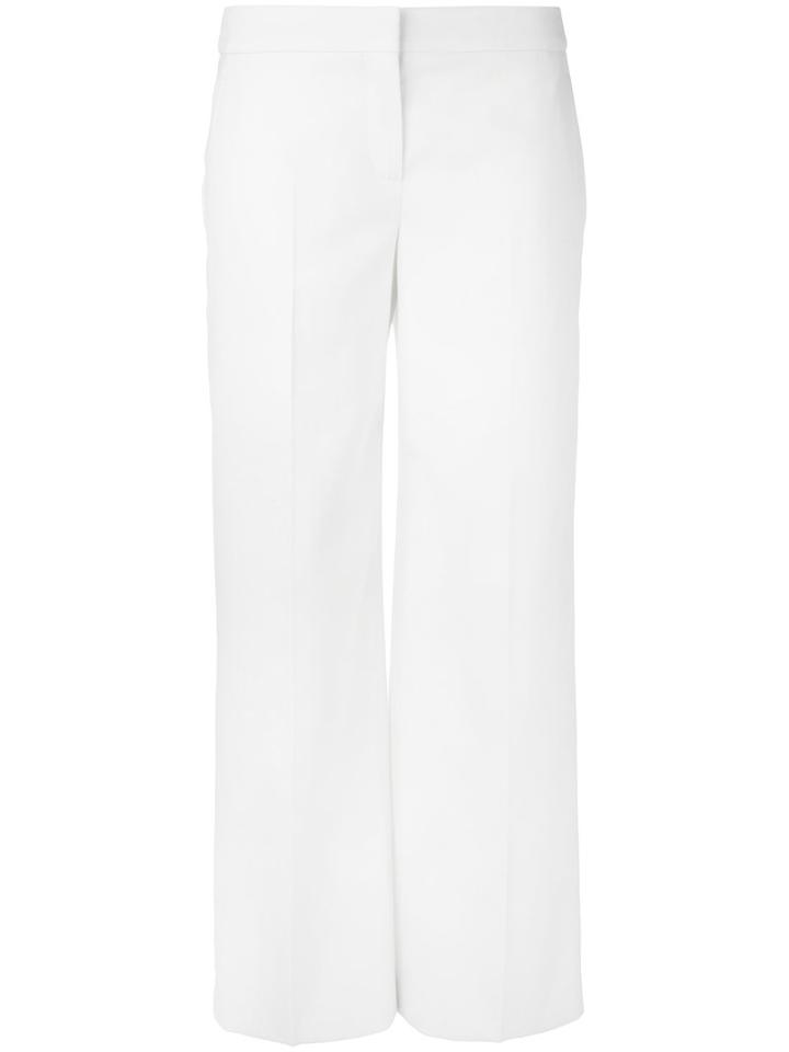 Alexander Mcqueen - Tailored Trousers - Women - Cupro/virgin Wool - 38, White, Cupro/virgin Wool