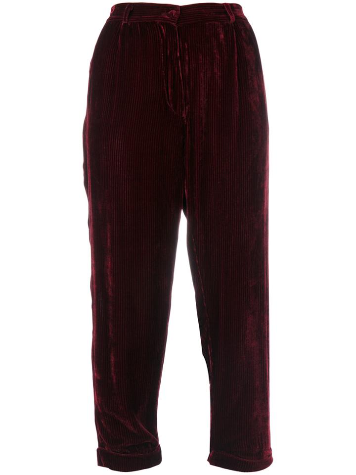 Mes Demoiselles Giuliano Cropped Trousers - Red