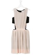 Une Fille Pleated Cold Shoulder Dress, Girl's, Size: 16 Yrs, Pink/purple