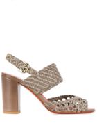 Santoni Woven Strappy Sandals - Grey