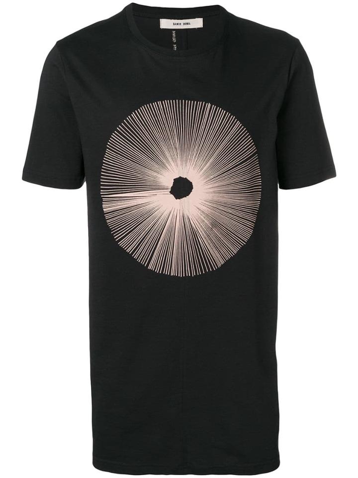 Damir Doma Printed Longline T-shirt - Black